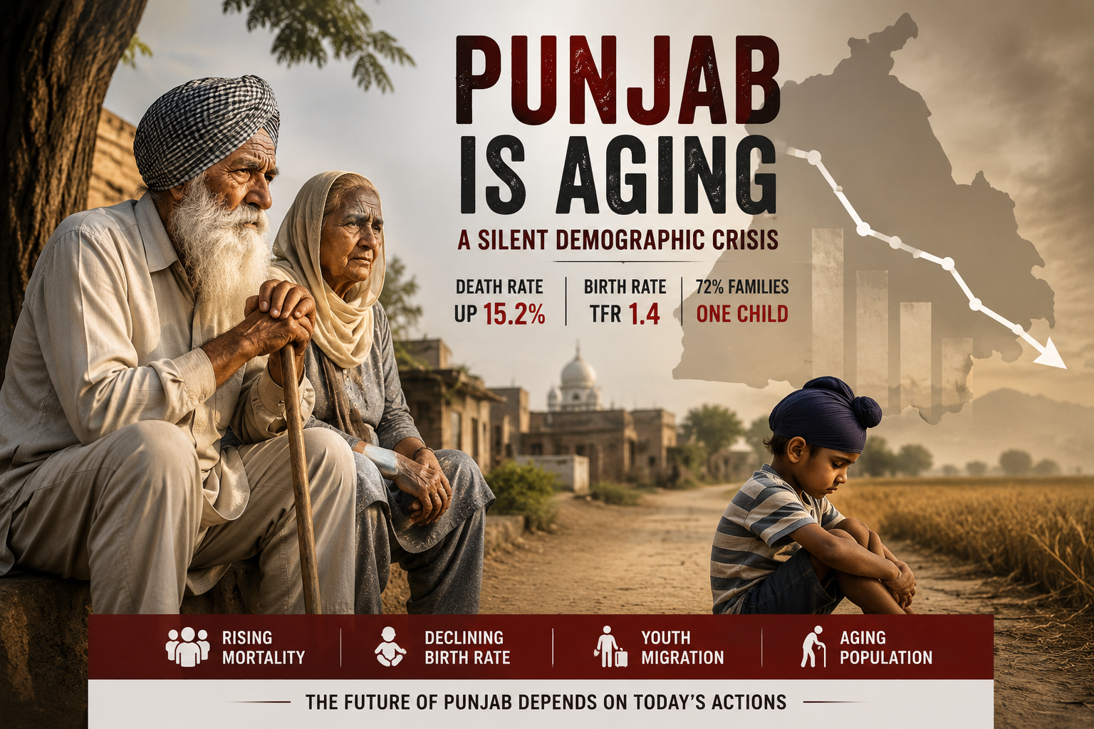 ਬੁਢਾਪੇ ਵੱਲ ਵੱਧ ਰਹੇ ਪੰਜਾਬ ਲਈ ਖਤਰੇ ਦੀ ਘੰਟੀ